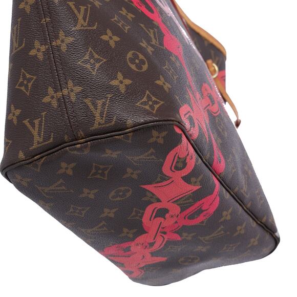 Louis Vuitton Neverfull MM Monogram Bay Rose Ballerine Poppy Pink + Pouch - Picture 11 of 11